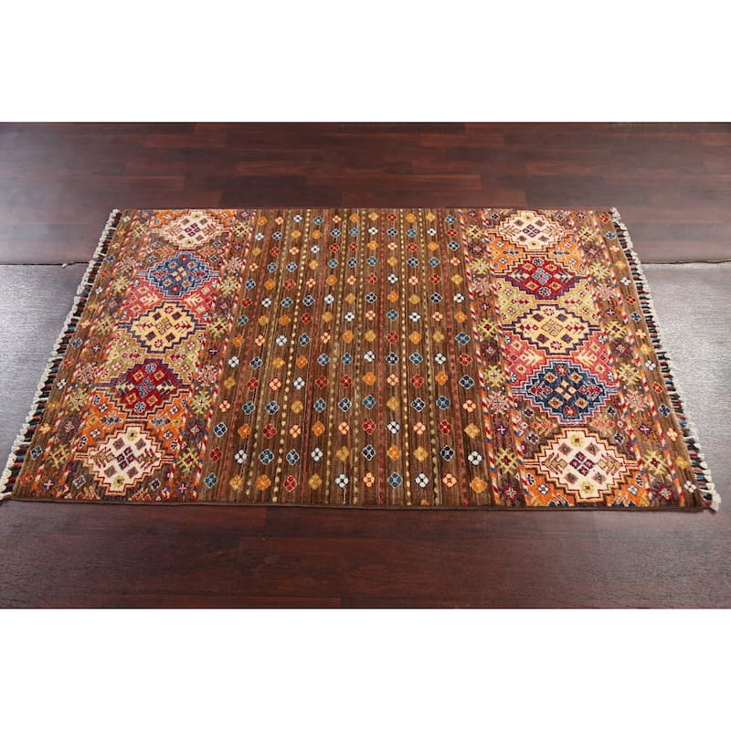 Vegetable Dye Kazak Oriental Area Rug Wool Hand-knotted Kitchen Carpet - 3'4" x 5'1"