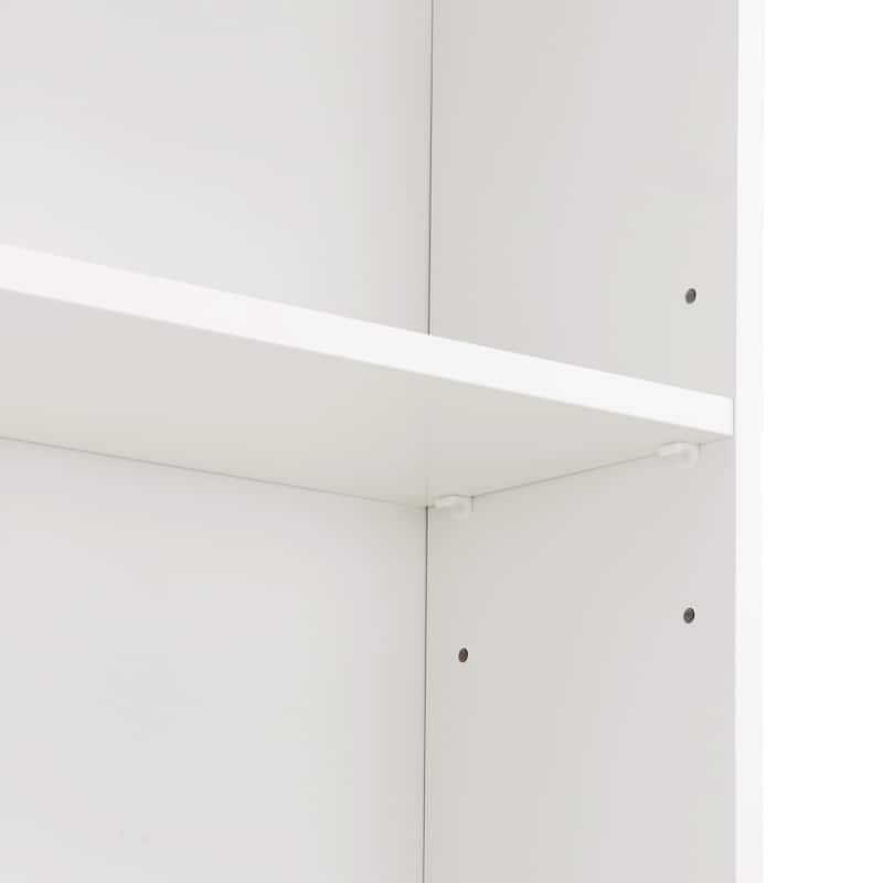 97.4"W 4-Piece Entertainment Wall Unit with Bridge & Bookshelf, Adjustable Shelf - TV Stand for TVs Up to 70"