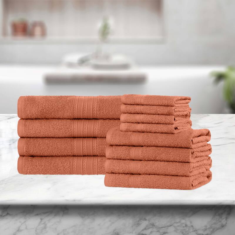 Superior Eco-Friendly Sustainable Cotton 12-Piece Bathroom Towel Set