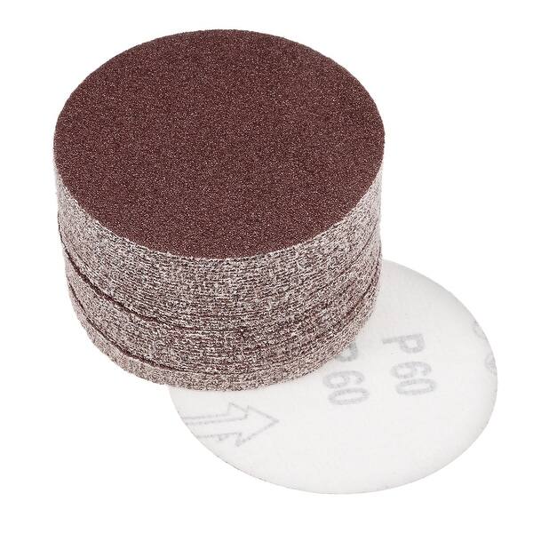 60 Flocking Rocks 4-Inch Sanding Disc 60 Grits Aluminum Oxide Flocking Back Sandpapers 50 ...