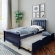 preview thumbnail 38 of 58, Max and Lily Twin Size Bed with Trundle Blue