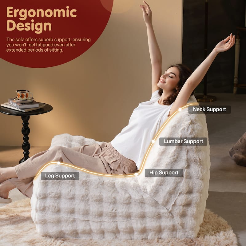 OVIOS Cloud-Like Plush Bean Bag Chair (Reinforced Pile Edition)