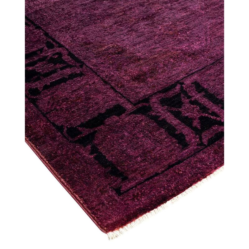 Vibrance, One-of-a-Kind Hand-Knotted Area Rug - Purple, 5' 0" x 8' 7" - 5' 0" x 8' 7"