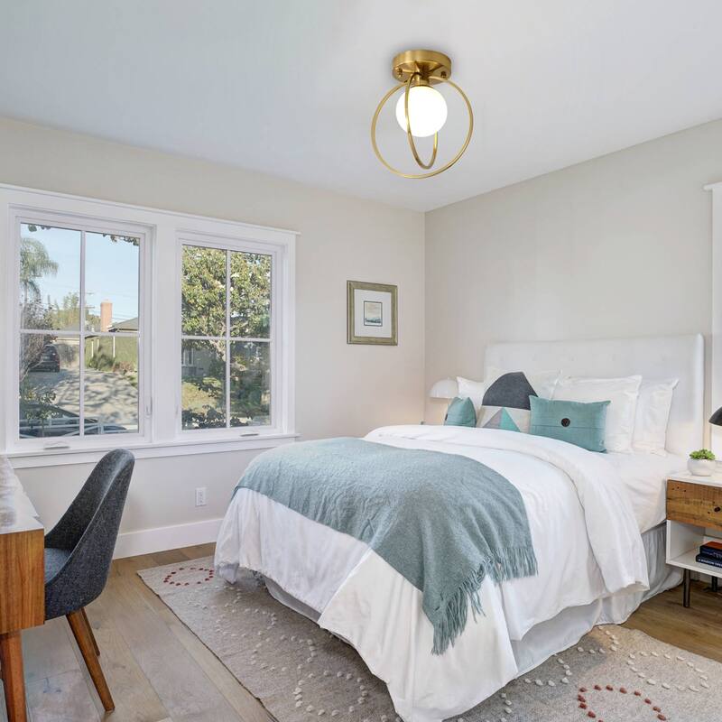 1 - Light Globe Semi Flush Mount