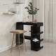 preview thumbnail 34 of 48, vidaXL Bar Table with Storage Rack 39.4"x19.7"x40" Engineered Wood - 39.4" x 19.7" x 40"
