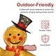 preview thumbnail 3 of 5, Puleo International 50" Pre-Lit Outdoor Gingerbread Man Christmas Holiday Decor with 120 Warm White Twinkling LED Lights - Brown