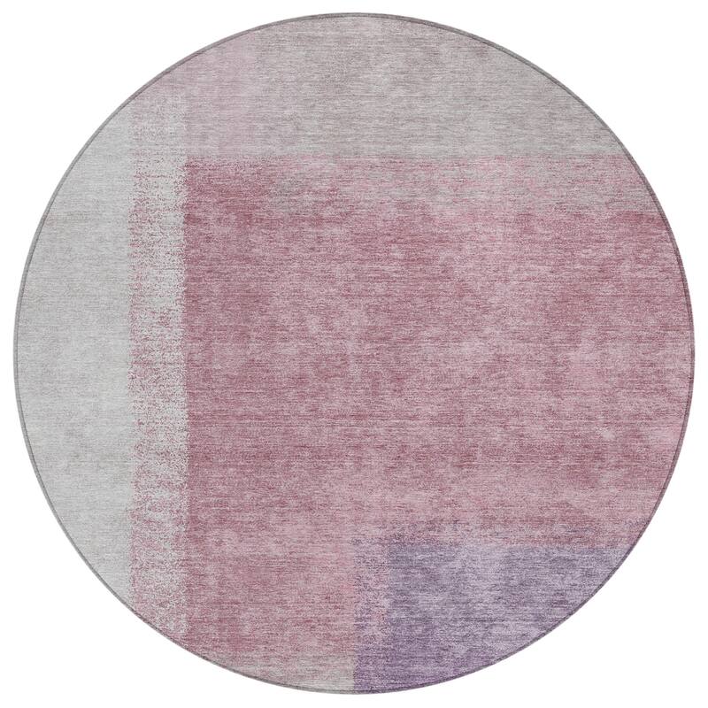 Machine Washable Indoor/ Outdoor Solid Contemporary Chantille Rug