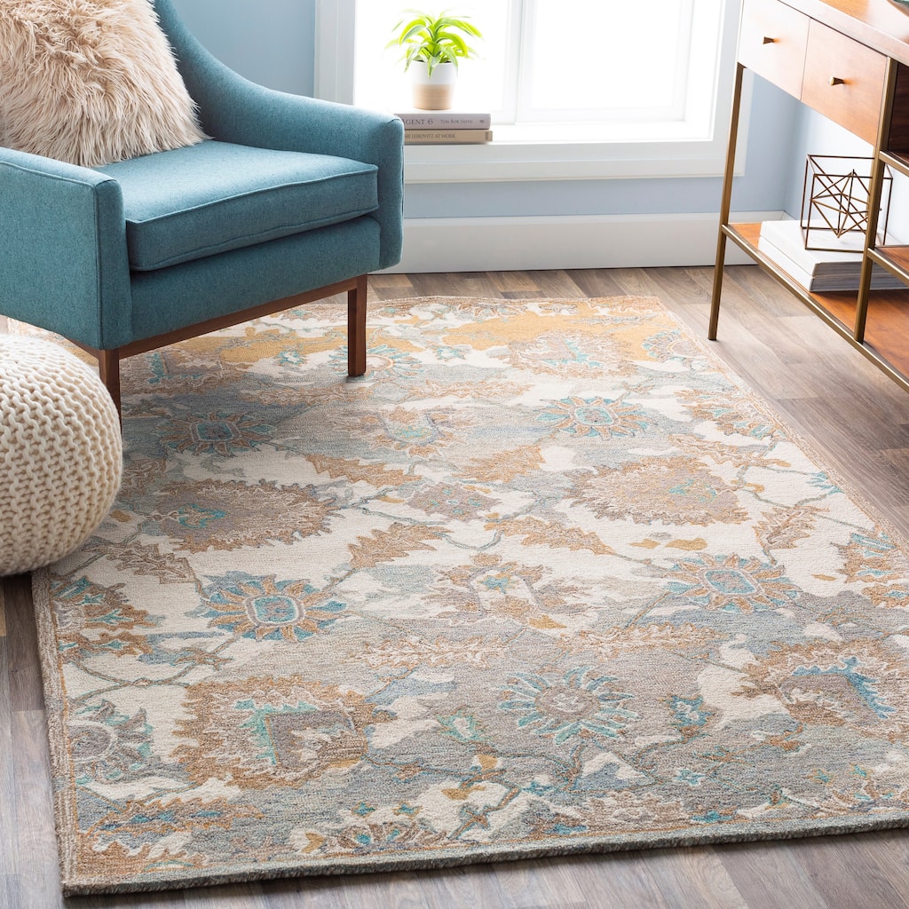 Canute Distressed Vintage Handmade Wool Area Rug