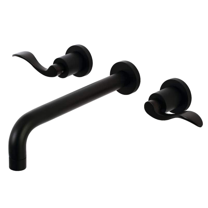NuWave 3-Hole Wall Mount Roman Tub Faucet - Matte Black