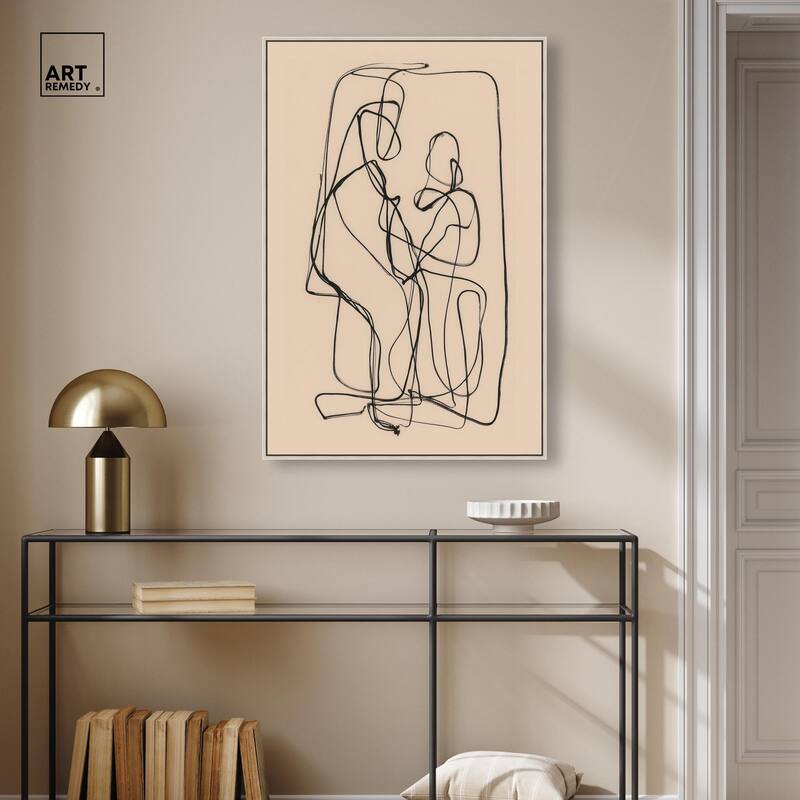 Embrace of Lines II Canvas by Art Remedy