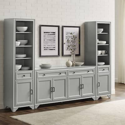 Tara 3Pc Sideboard And Bookcase Set - 15"x97"x67.63"