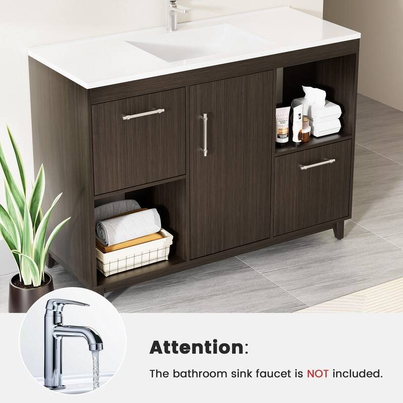 48-Inch Modern Bathroom Vanity with Sink,Ample Storage
