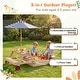preview thumbnail 5 of 8, Gymax 3-in-1 Wooden Sandbox w/Foldable Umbrella Convertible Picnic