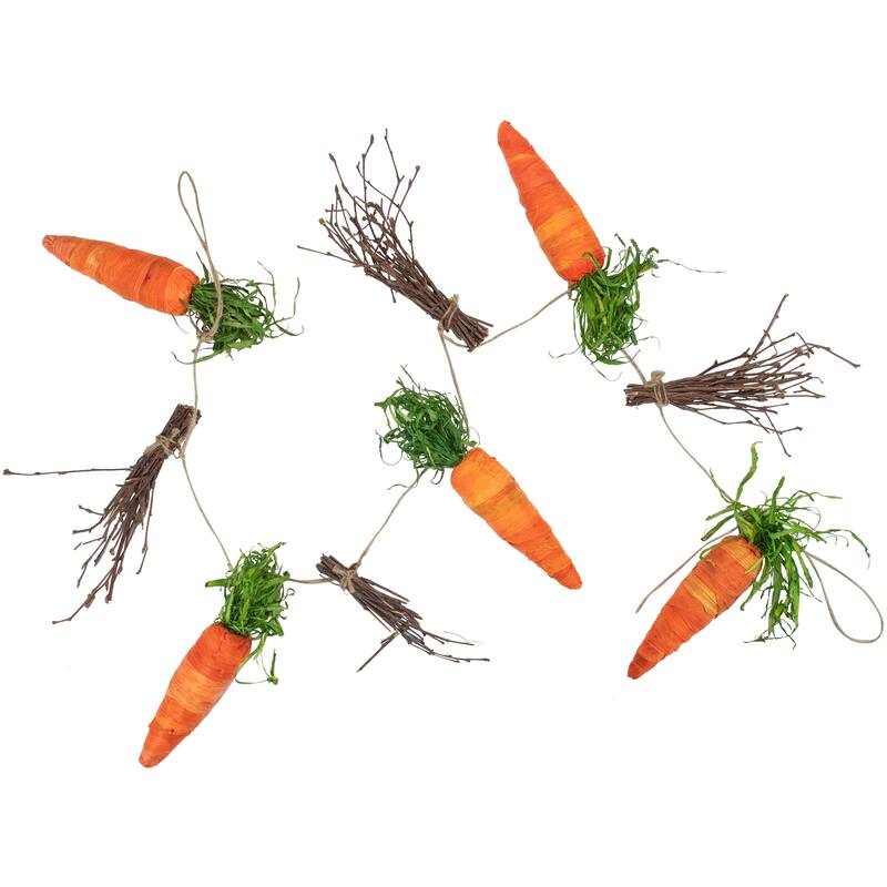 3.25' Orange Carrot Twig Artificial Springtime Easter Party Garl