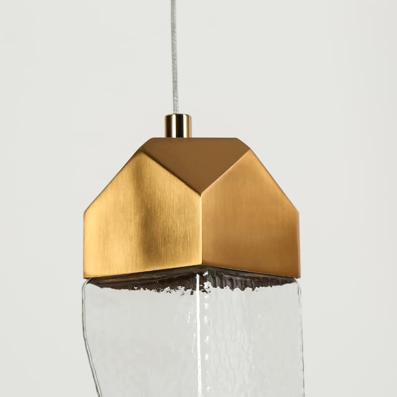 Modern LED 3-Light Chandeliers Island Pendant Lights for Kitchen Island - Gold
