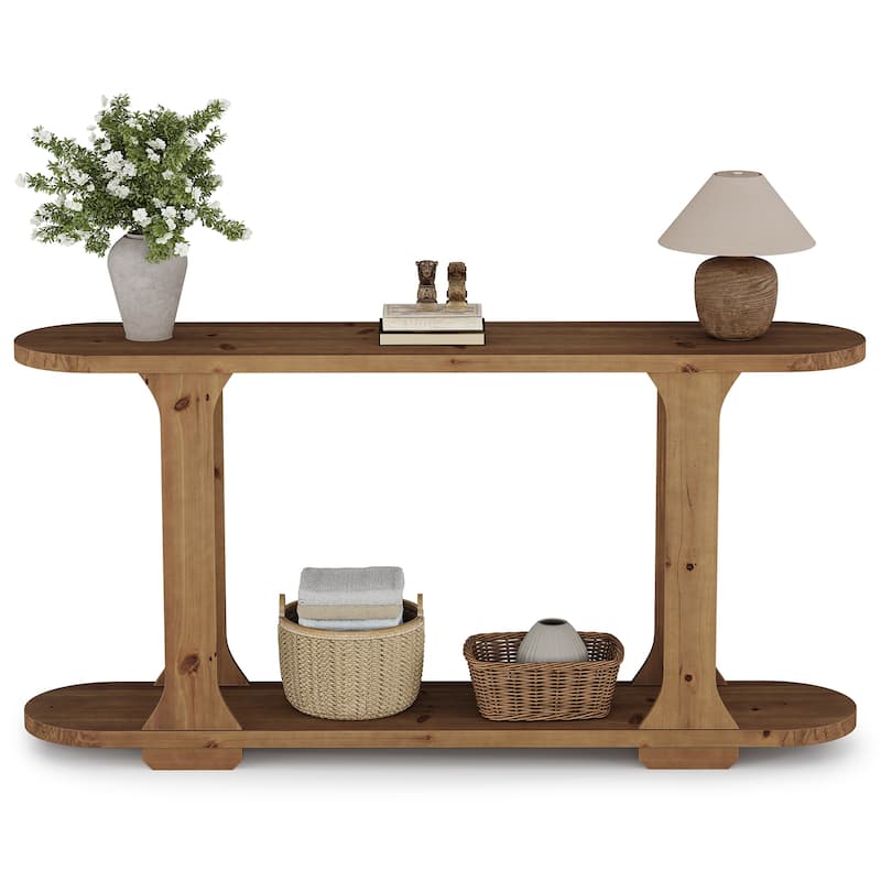 Farmhouse 63 Inch Solid Wood Console Table ,Couch Table Behind Sofa