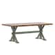 Option Oak Top with Antique Sage Green Base