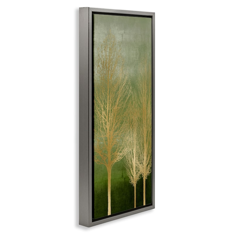 Stupell Tranquil Gold Branches Framed Floater Canvas Wall Art Design By Kate Bennett
