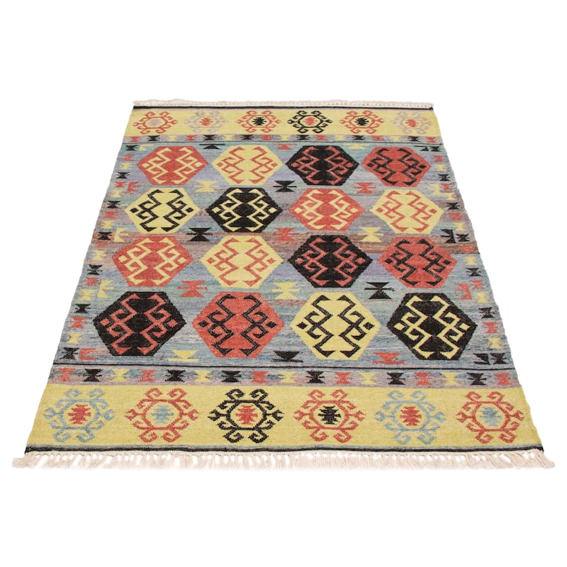 Ankara FW Blue Kilim 5'4" x 7'6" - 5'4 x 7'6