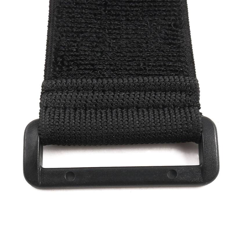 15.7"Luggage Nylon Elastic Cable Organizer Hook Loop Tie Strap 2pcs - Black - 1"x 15.7"(W*L)