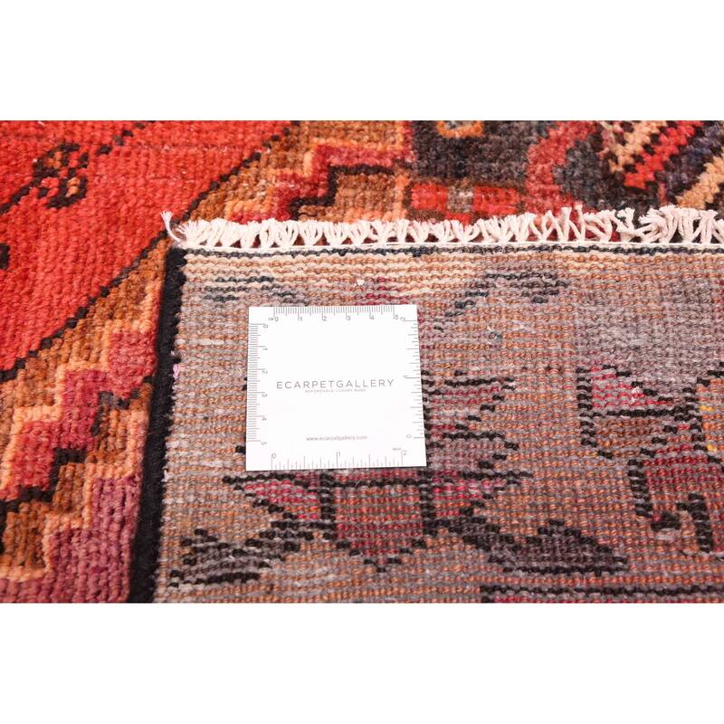 ECARPETGALLERY Hand-knotted Melis Vintage Red Wool Rug - 4'10 x 10'9