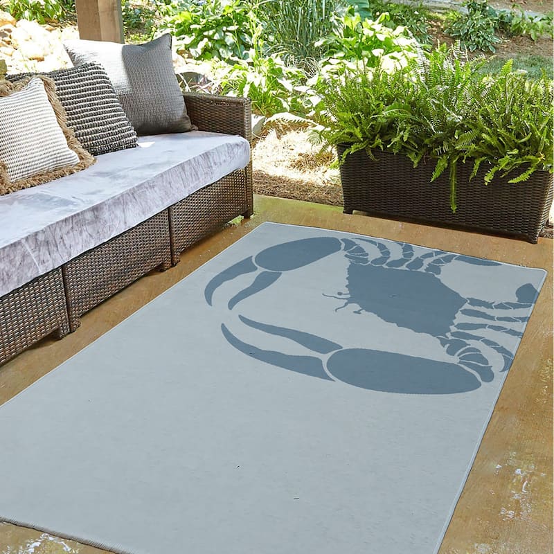 Crab Dip Nautical Indoor/Outdoor Rug