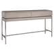 preview thumbnail 5 of 5, Uttermost Kamala 54" Long Oak Veneer Top Stainless Steel Console Table