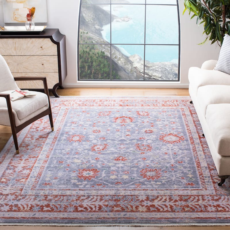 SAFAVIEH Hellenic Dori Traditional Wool Rug - 8' x 10' - Grey/Rust