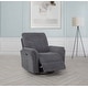 preview thumbnail 1 of 29, Adler Upholstered Power Swivel Glider Recliner Charcoal Grey