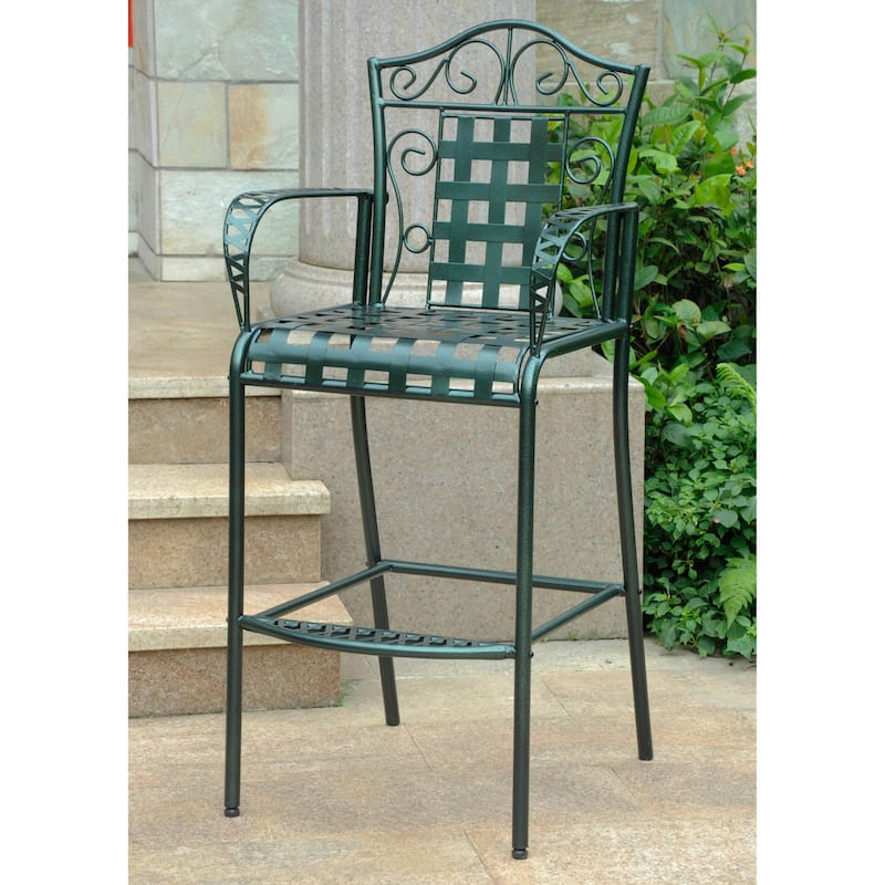 Mandalay Iron Bar Chairs (Set of 2) - Hammered Verdi Gris