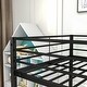 preview thumbnail 3 of 6, Black Twin over Twin Size Metal Bunk Bed Frame with Safety Guard Rails