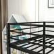 preview thumbnail 3 of 6, Twin over Twin Metal Bunk Bed with Upper-level Guardrail & Stepped Tube, Heavy Duty Space-Saving Design, Easy Assembly, Black