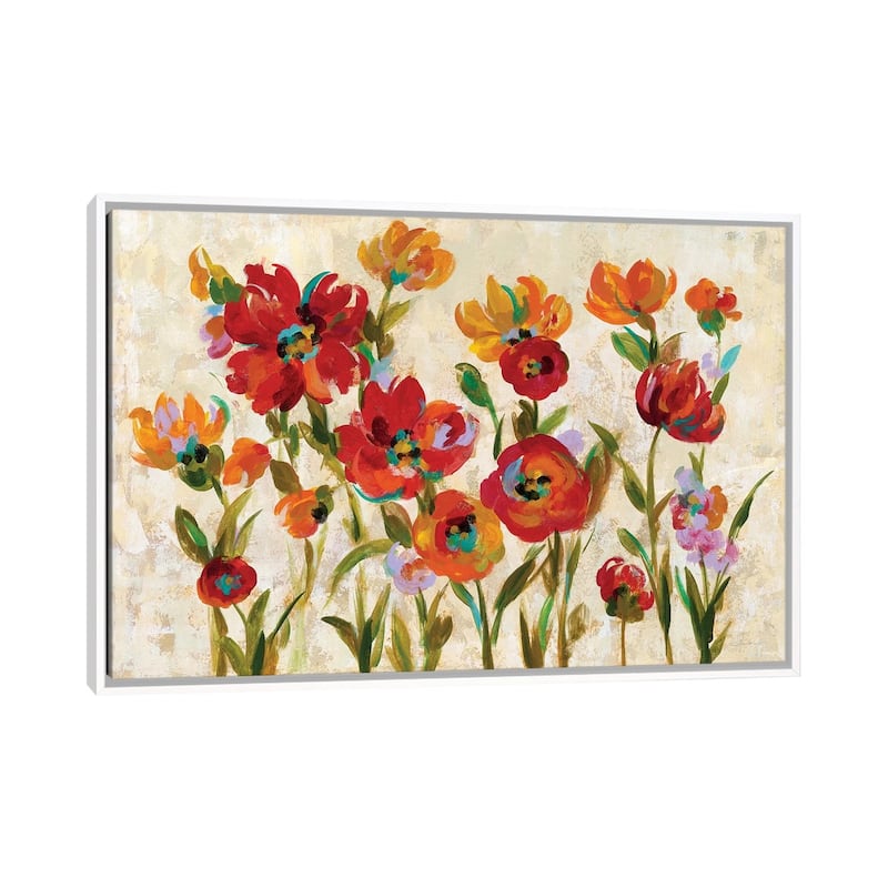 iCanvas "July In The Garden I" by Silvia Vassileva Framed - White - 26x40