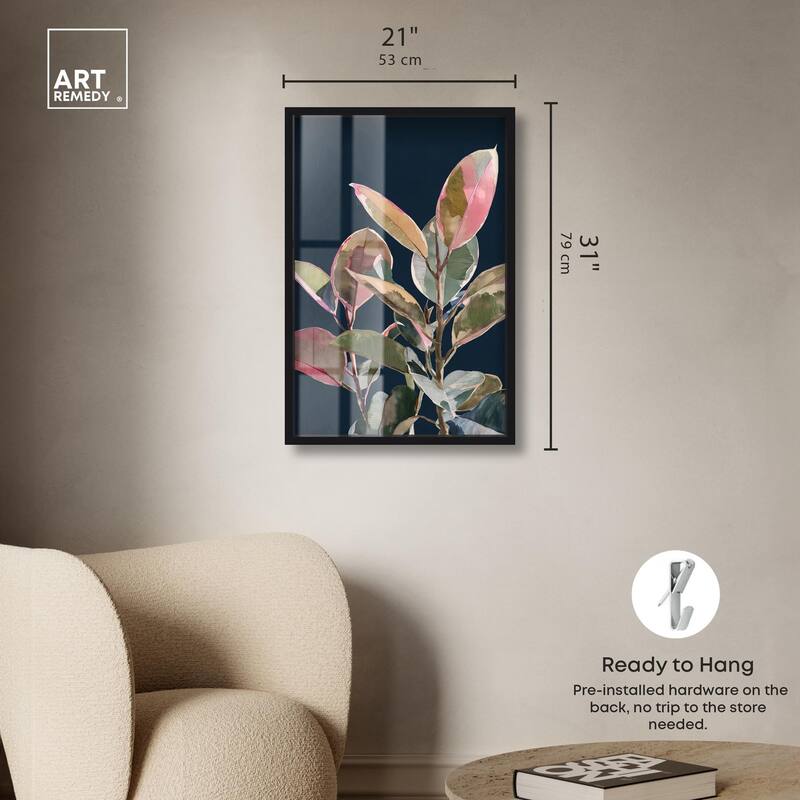 Fuchsia Frond II Shadowbox by Art Remedy