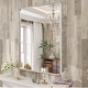 preview thumbnail 101 of 192, KIOTEE Modern Metal Frame Wall Mounted Bathroom Vanity Mirror with 5-year warranty 32x24 - Silver