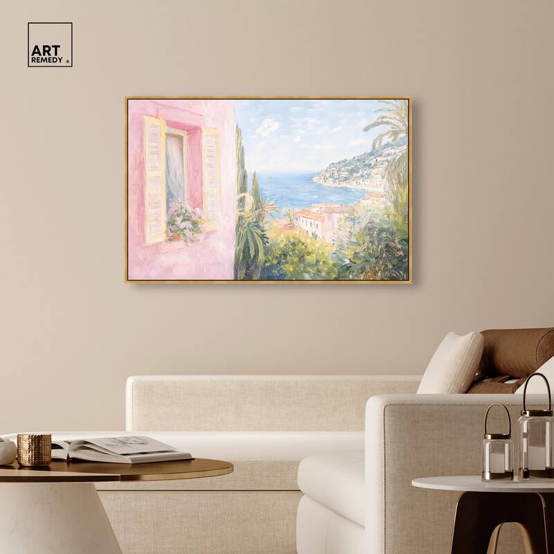 Mediterranean Pink Canvas by Art Remedy