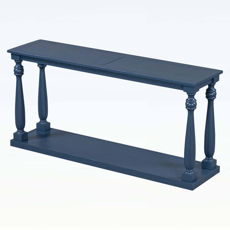 Console Table with Bottom Shelf and Four Vase Legs,for Entryway,Hallway,Living Room,Bedroom
