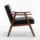 preview thumbnail 46 of 83, Homy Casa Mid-Century Modern Accent Chair, Solid Wood Frame, Extra-Thick Backrest, Wingback Lounge Chair Indoor