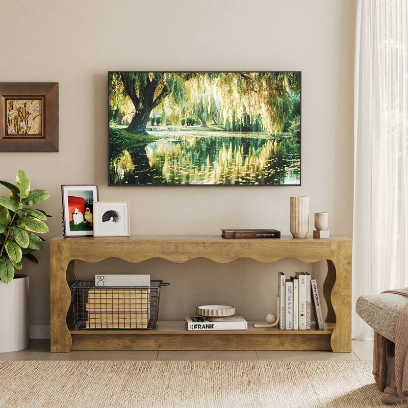 TV Stand for 65 Inch TV, Entertainment Center with Storage Cabinets