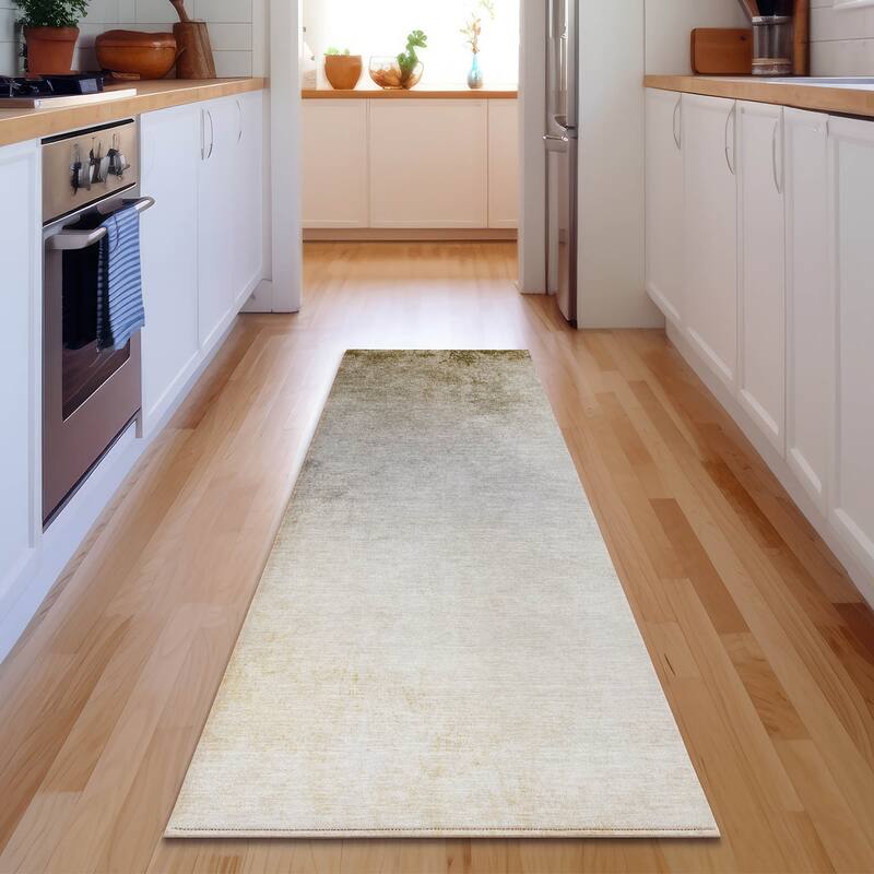 Premium Washable Super Soft Solid Ombre Mayfield Rug - Taupe - 2' 3" x 7' 6" - Runner