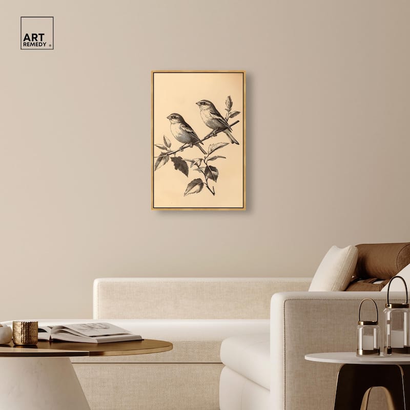 Pair of Finches I Canvas by Art Remedy