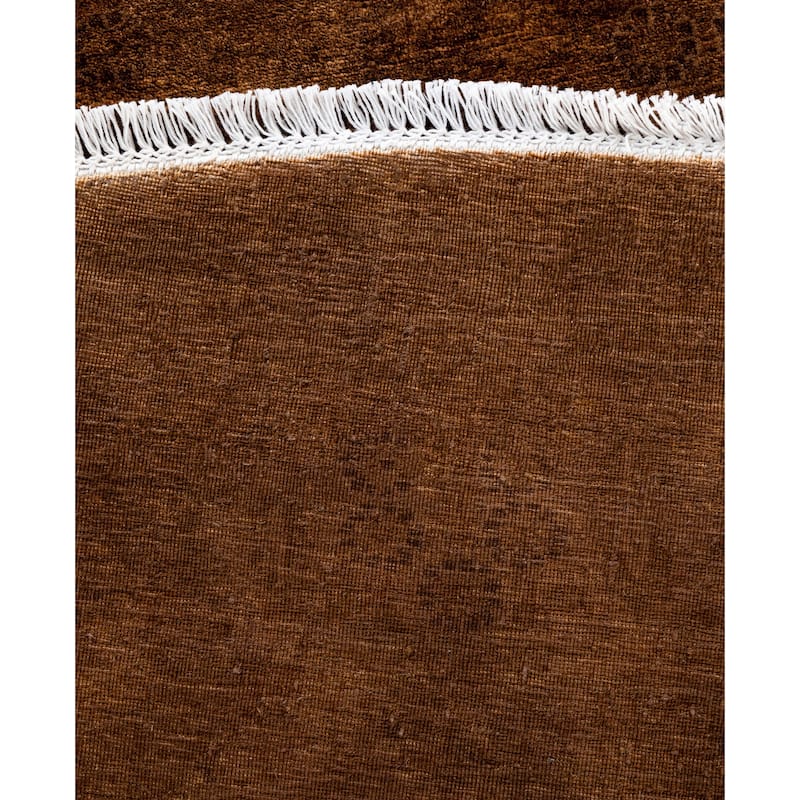 Overdyed One-of-a-Kind Hand-Knotted Area Rug - Brown - 8' 1" x 8' 1"