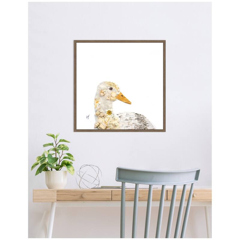 Kate and Laurel Duck No. 2 by Madeline Jeppesen Framed Canvas Wall Art Print