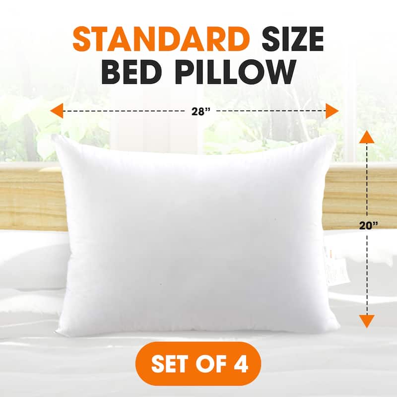 Cheer Collection Hypoallergenic Alternative Down Hollow Fiber Pillow - White
