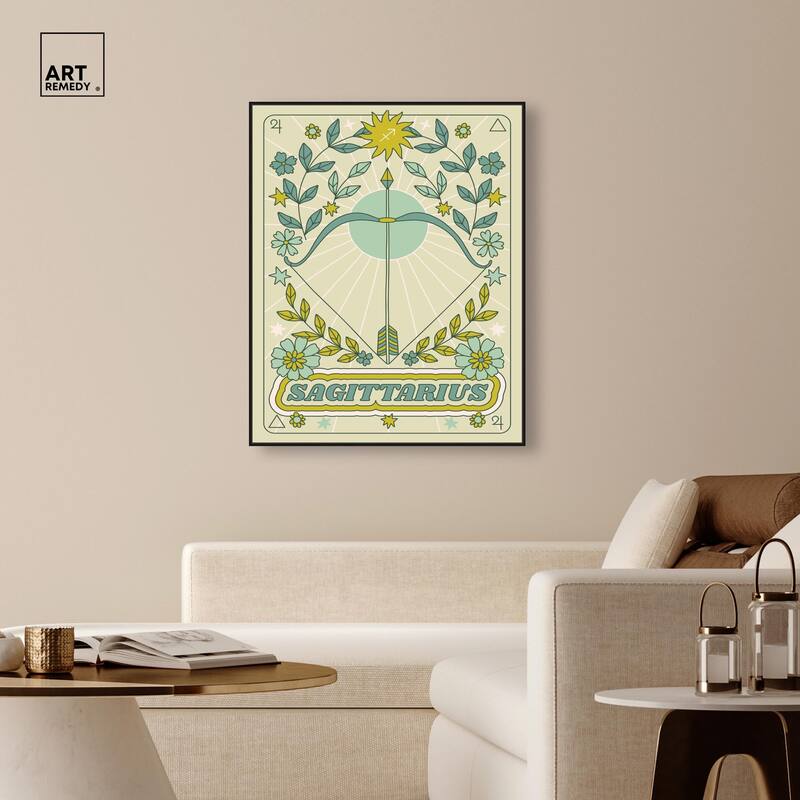 Sagittarius Stars Card Canvas by Art Remedy