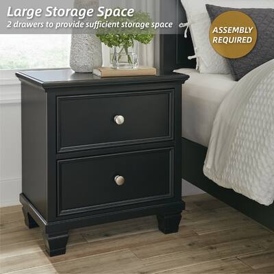 Signature Design by Ashley Lanolee Black 2 Drawer Nightstand