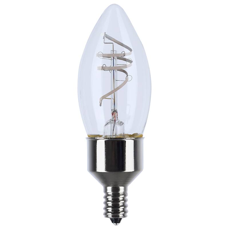 4W LED Reminiscent Flex Gray Coil Filament B11 Candelabra Base 2700K CCT 120V - Clear - Clear