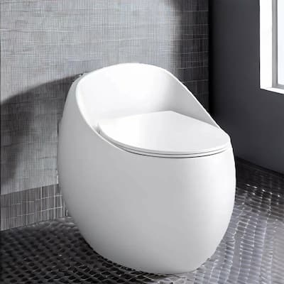 White Water Saving Ceramic One Piece Toilet with Seat