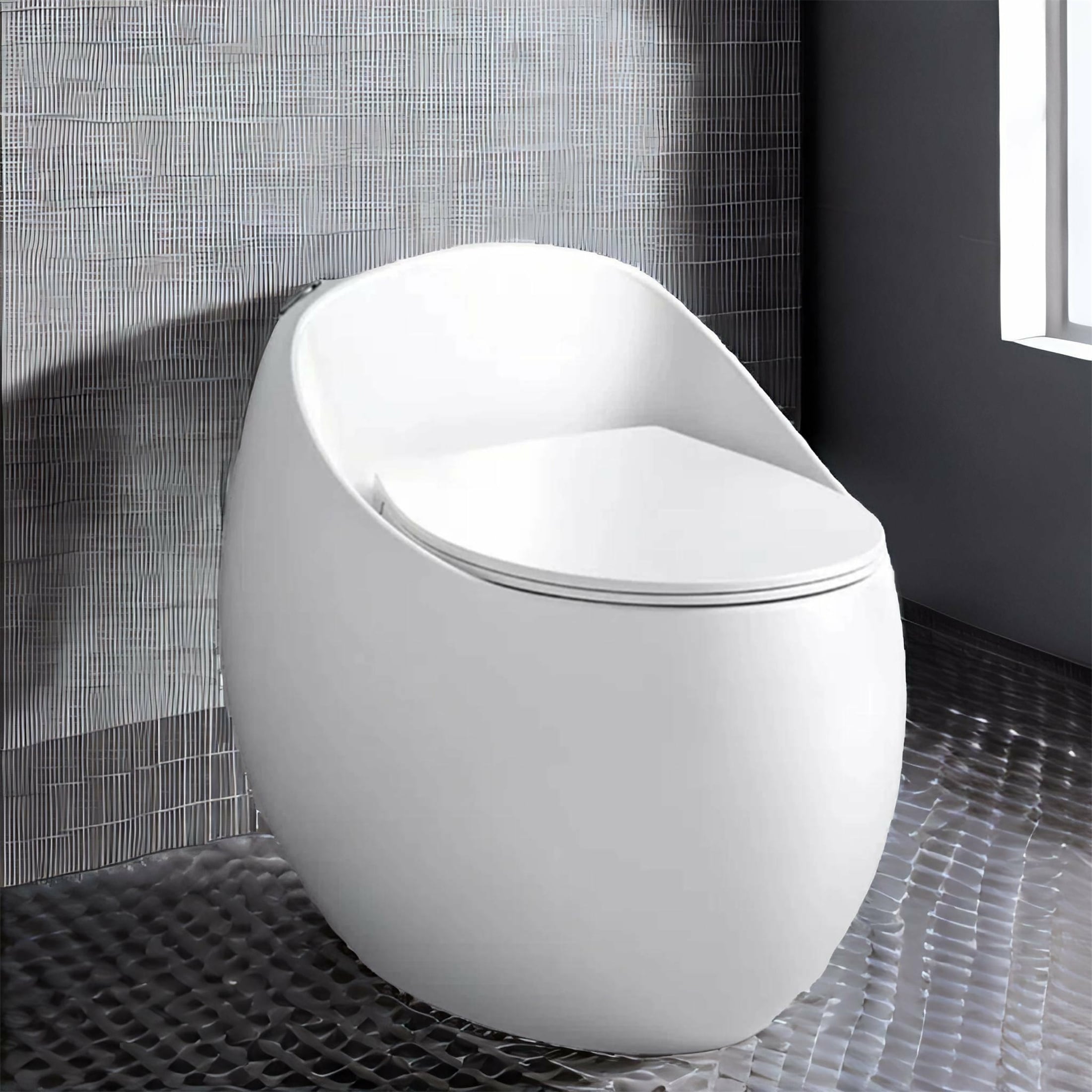 White Water Saving Ceramic One Piece Toilet with Seat