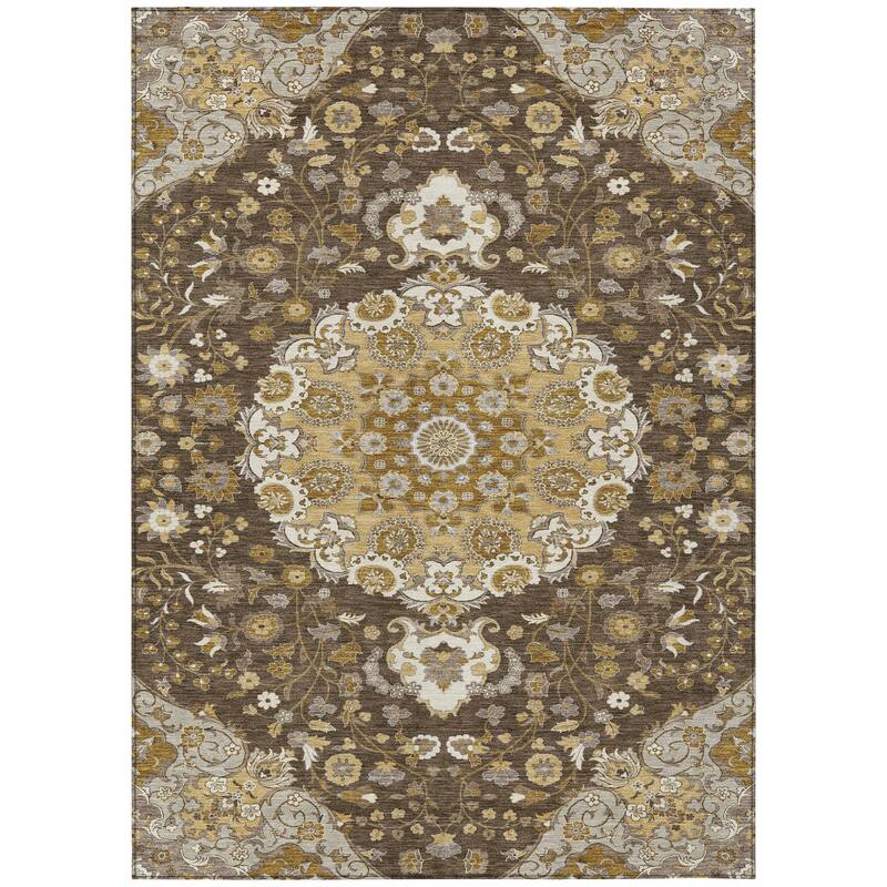 Machine Washable Indoor/ Outdoor Global Eckley Chantille Rug